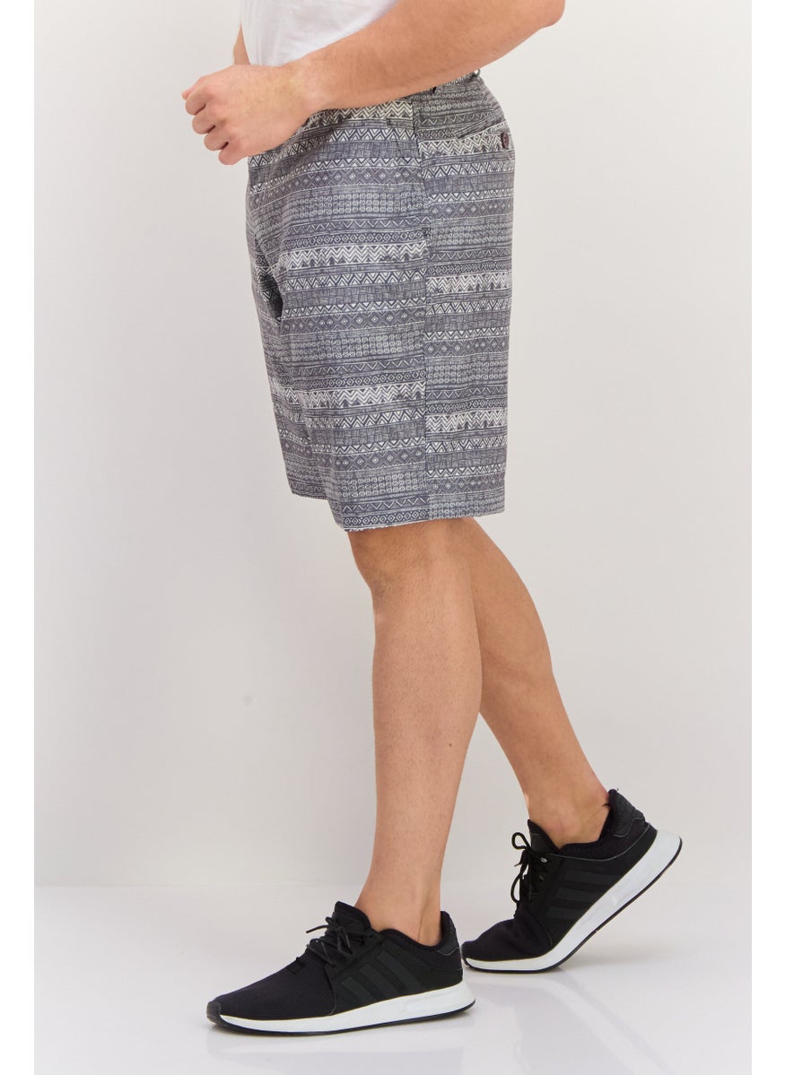 Vintage 1946 - Men Sportswear Fit Printed Golf Short, Grey - Image 1