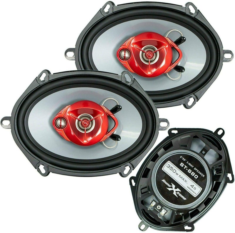 SoundXtreme ST680 5x7/6x8" 3-Way 350W Coaxial Car Speakers - Image 1