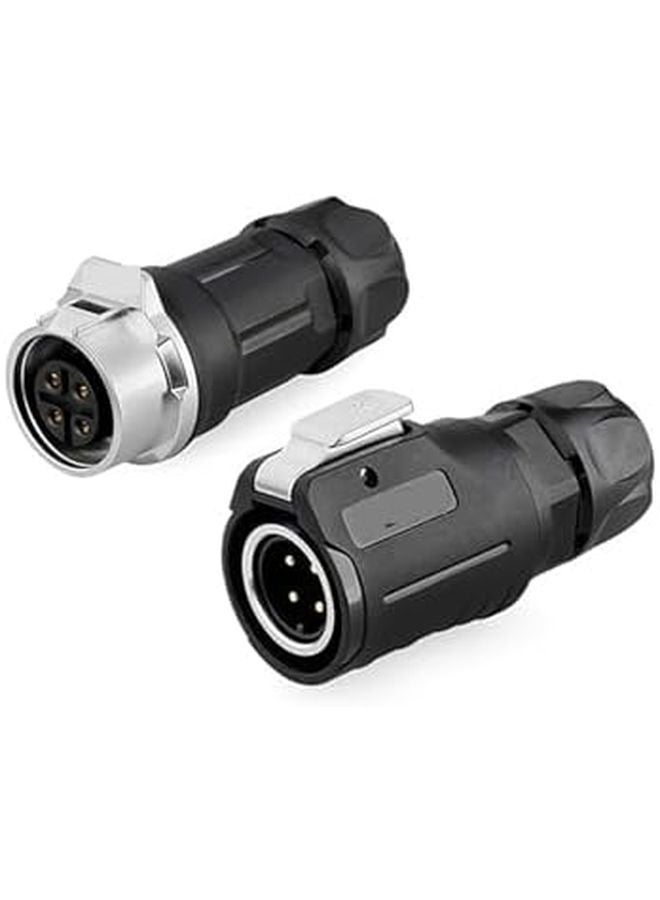 LP16 4 دبوس M16 محول IP67 مقاوم للماء موصل الطاقة مقبس ذكر قابس مجموعة 1 - Image 4