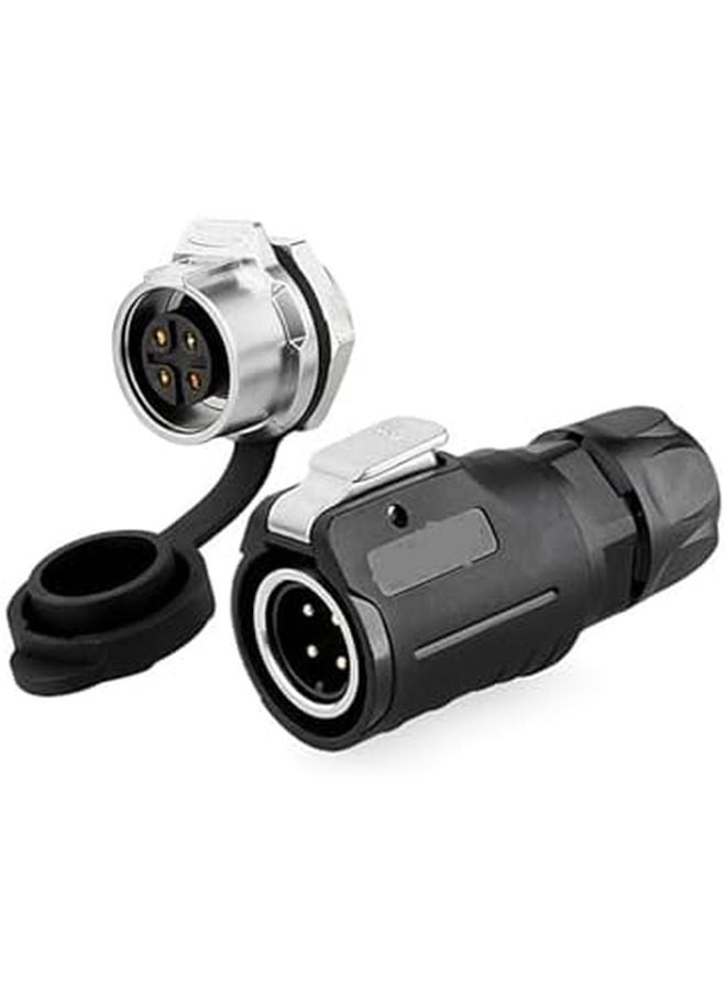 LP16 4 دبوس M16 محول IP67 مقاوم للماء موصل الطاقة مقبس ذكر قابس مجموعة 1 - Image 3