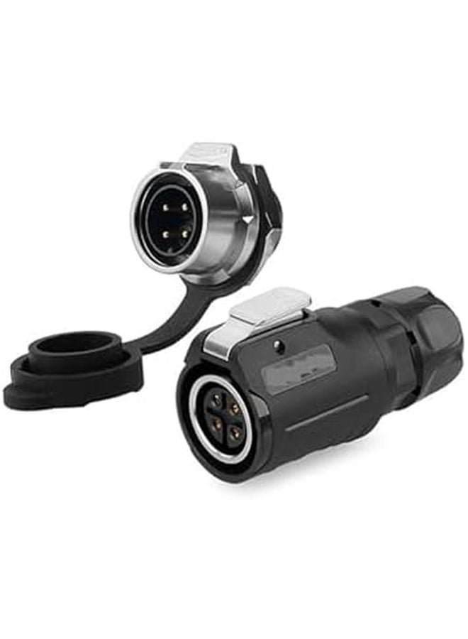 LP16 4 دبوس M16 محول IP67 مقاوم للماء موصل الطاقة مقبس ذكر قابس مجموعة 1 - Image 5