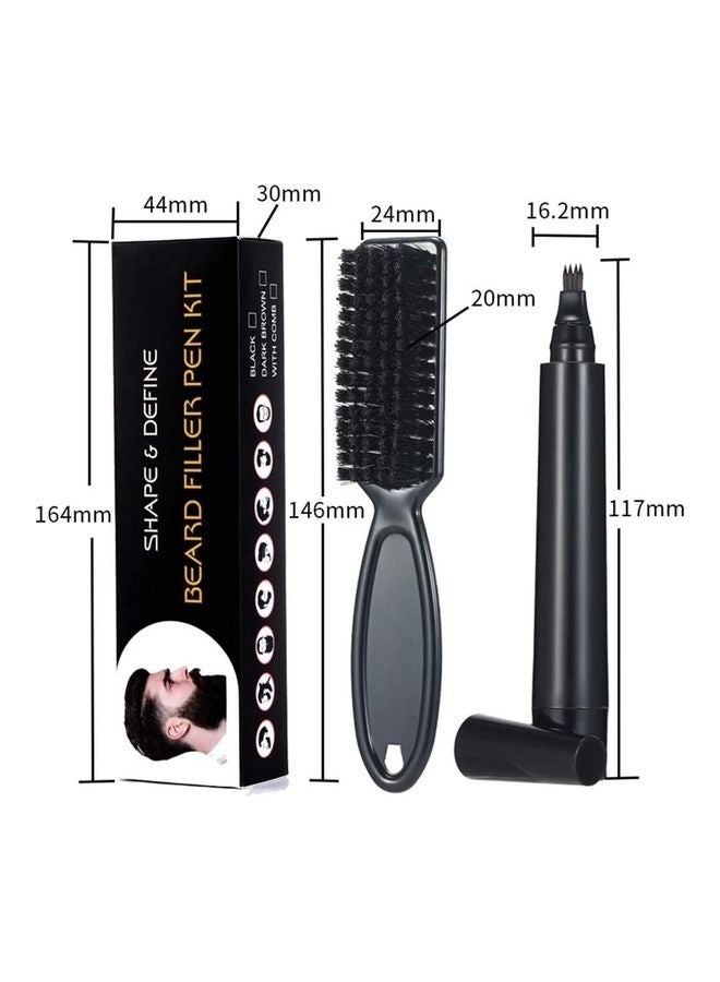 طقم قلم ملء اللحية أسود - Image 2