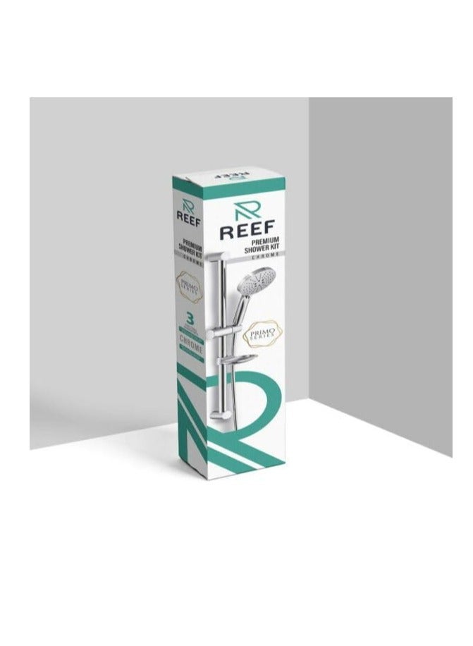 REEF, PRIMO Series Premium Adjustable Shower Kit with Slide Bar – Chrome Finish - Image 2
