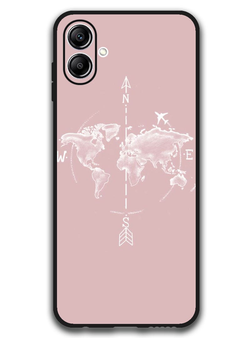 Theodor Protective Case Anti Scratch Shock Proof Bumper Cover For Samsung Galaxy A06 Pink Map - Image 1