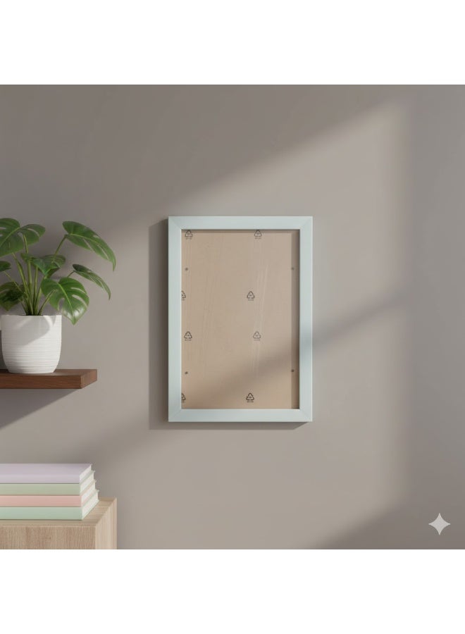 إطار صور معدني فاخر 31 × 21.6 سم (A4)، لون أبيض، إطار حائط للصور والشهادات واللوحات، ديكور عصري للمنزل والمكتب - Image 2