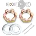 Hitchvoyager 2 Sets of Thread Spindle Galvanized Nut Kits for 1 Spindle Trailer Axle1inch Trailer Spindle Castle Nuts Kit with 1 Washers and 23 Long Cotter Pins - Image 2