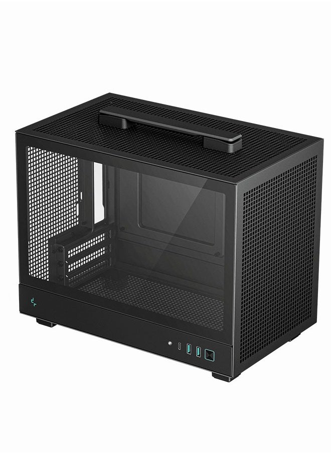 DEEPCOOL DEEPCOOL Mini-ITX Computer Case, for ITX Motherboard | Portable | High Air Flow | Excellent Exhaust, Tempered Glass | CH160 | Black  - Image 2