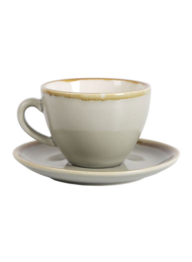 Sharpdo kiln Coffee Cup And Saucer Grey - Image 1