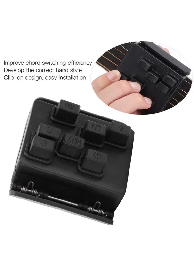 شو وو مدرب أوتار قابل للتثبيت للجيتار واليوكليلي - أداة محمولة مزودة بأزرار لتعلم أسرع | يناسب جميع الآلات الوترية | أداة تدريب للمبتدئين بقبضة مريحة - Image 5