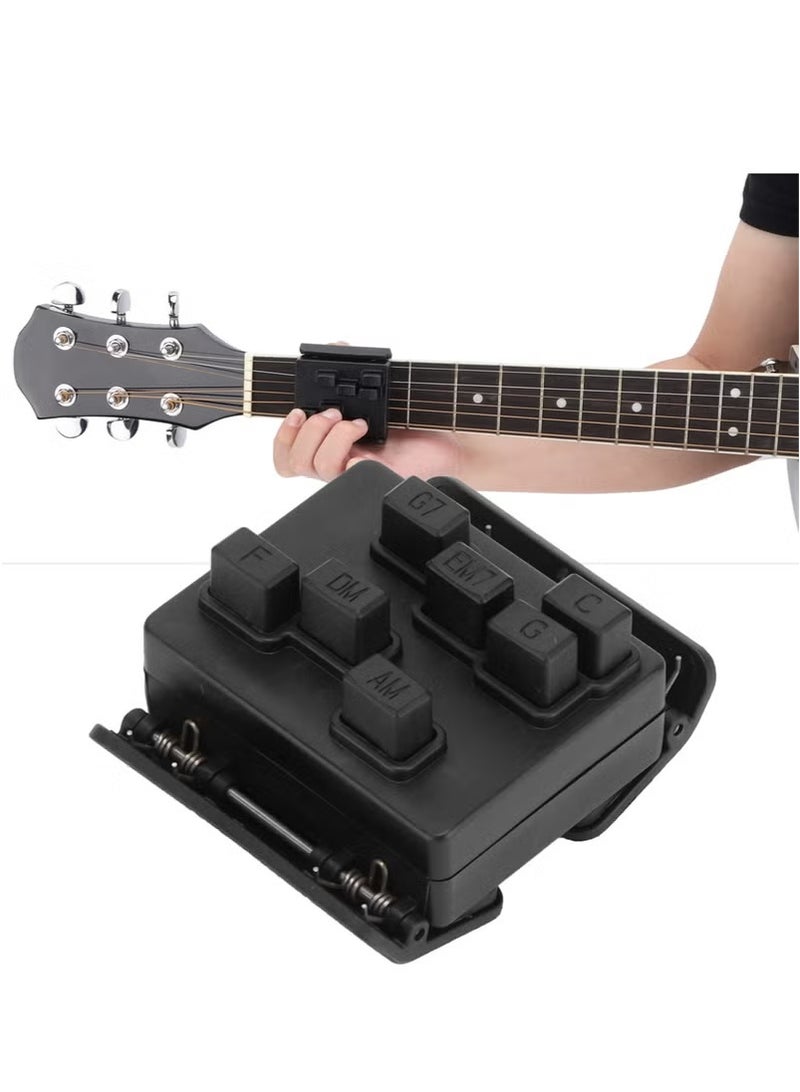 شو وو مدرب أوتار قابل للتثبيت للجيتار واليوكليلي - أداة محمولة مزودة بأزرار لتعلم أسرع | يناسب جميع الآلات الوترية | أداة تدريب للمبتدئين بقبضة مريحة - Image 1