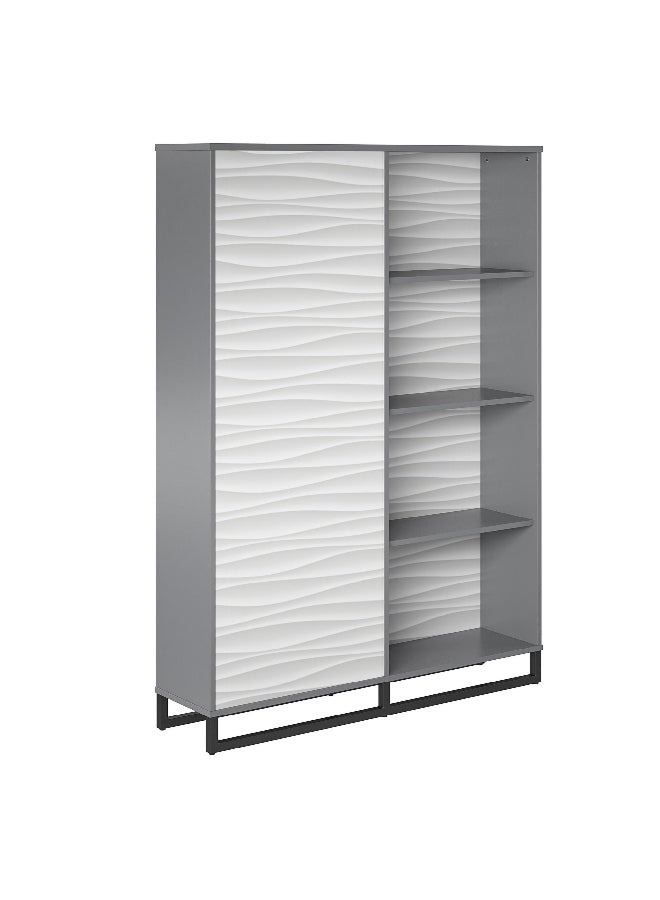 Ameriwood Home Monterey 2-Sided Room Divider Large Bookcase Grey and White 65.51 x 47.56 x 11.73 Inch 8208500COM - Image 2