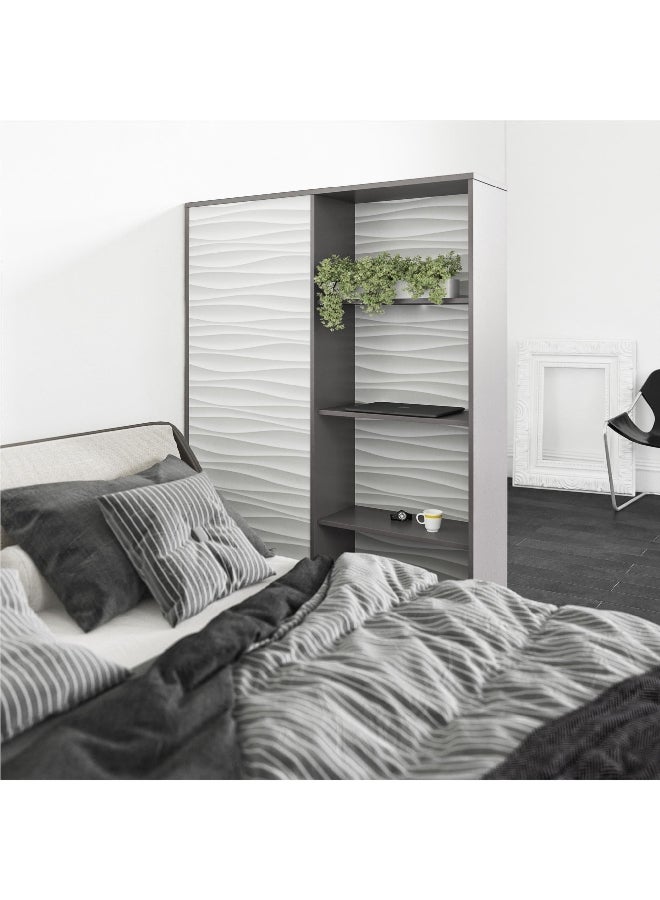 Ameriwood Home Monterey 2-Sided Room Divider Large Bookcase Grey and White 65.51 x 47.56 x 11.73 Inch 8208500COM - Image 4