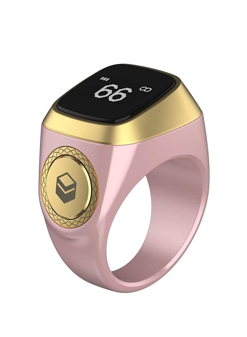 iQIBLA Smart Tasbih Zikr lite Ring, Muslim Prayer, Prayer timing reminder, OLED display Tasbih Counter, Smart Ring, Waterproof- Pink 18mm - Image 2