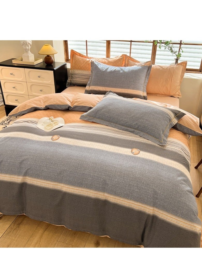 Fitted Sheet Style — French High-End 60 Thread Pure Cotton Embroidered Bedding Four Piece Set - Image 1