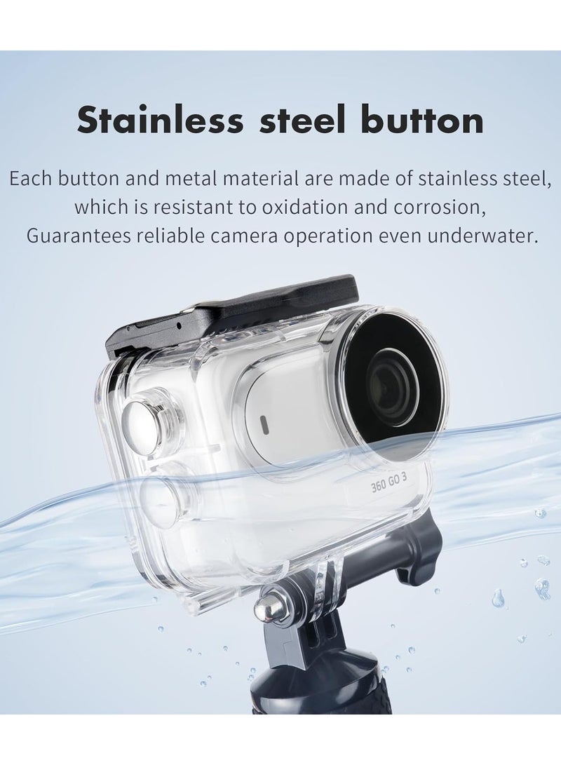 Dive Waterproof Protector Case Housing for Insta360 Go 3 Action Camera Accessories Diving Depth 60M/196FT Underwater Protective Case - Image 4
