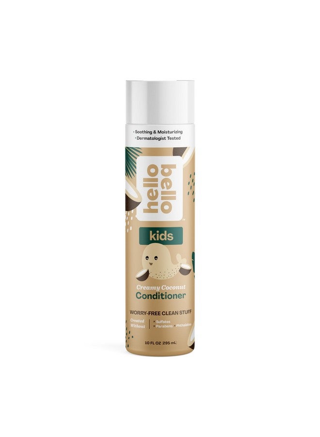 Hello Bello Kids Conditioner - Gentle Hypoallergenic Tear-Free Formula - Vegan And Cruelty-Free - Creamy Coconut Scented - 10 Fl Oz