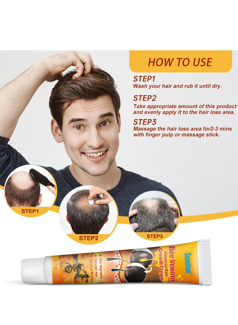 سوميفون كريم نمو الشعر بسم النحل لعلاج الثعلبة، علاج فعال للثعلبة وتساقط الشعر - Image 2