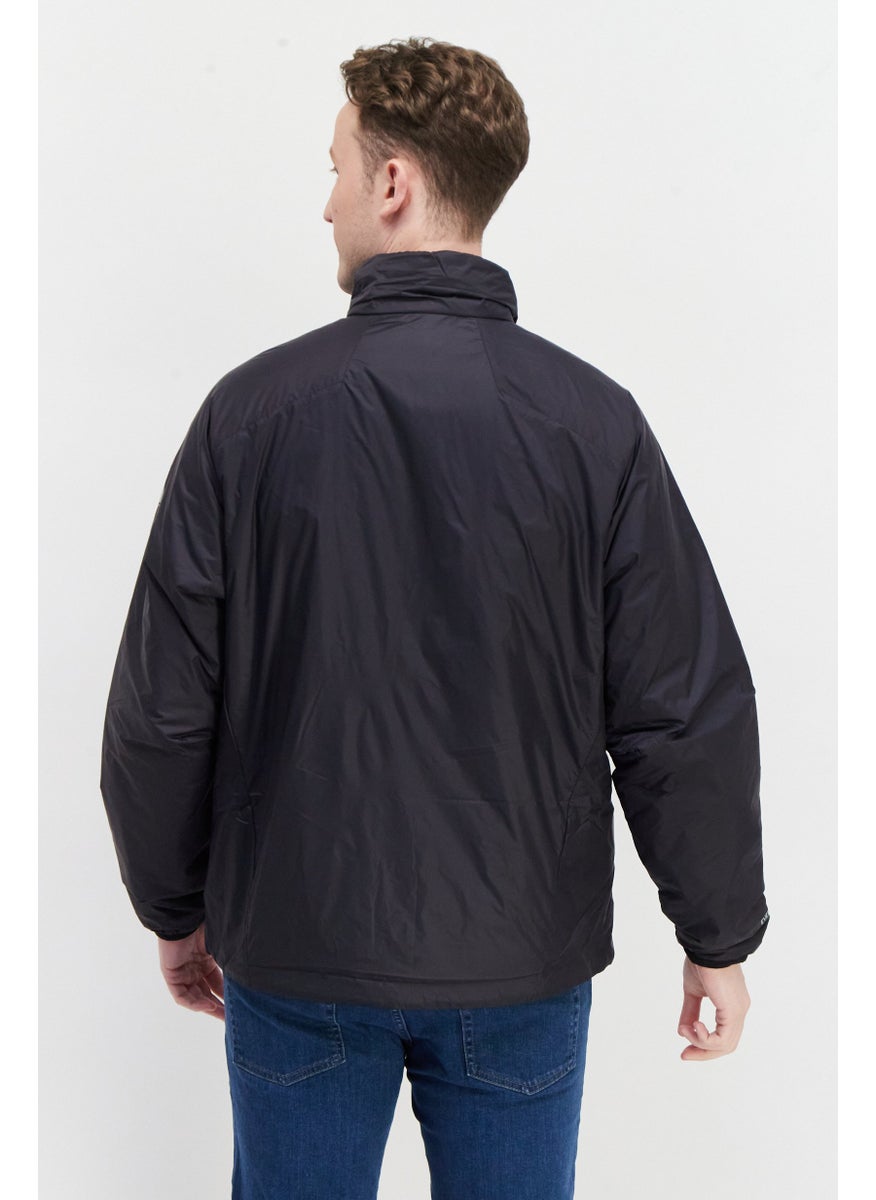 Eddie Bauer - Men Mock Neck Brand Logo Bomber Jackets, Dark Navy - Image 1