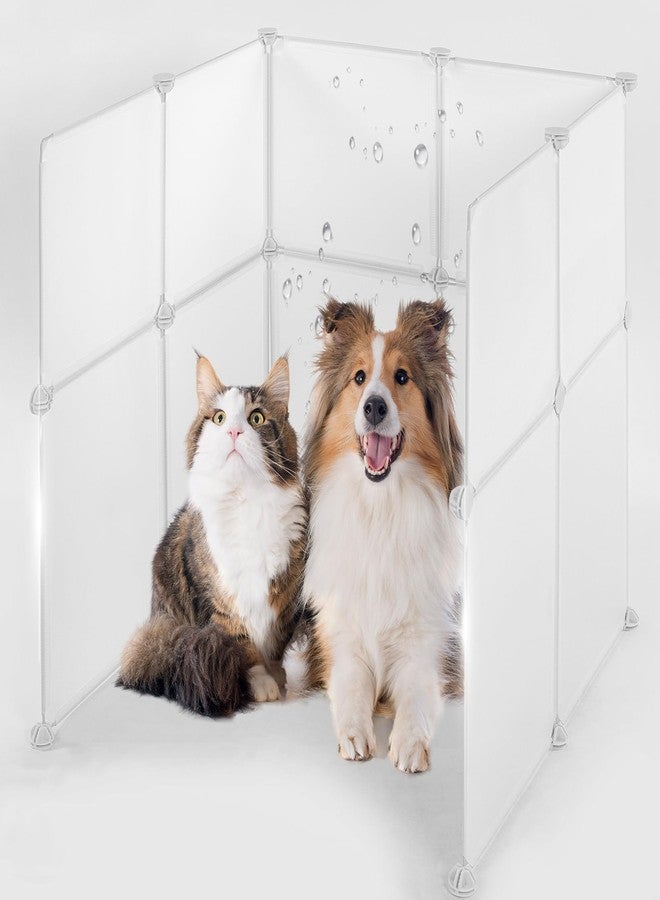 MEEXPAWS Cat Litter Box Enclosure, Splash Guard, Pee Shield High Walls - Image 1
