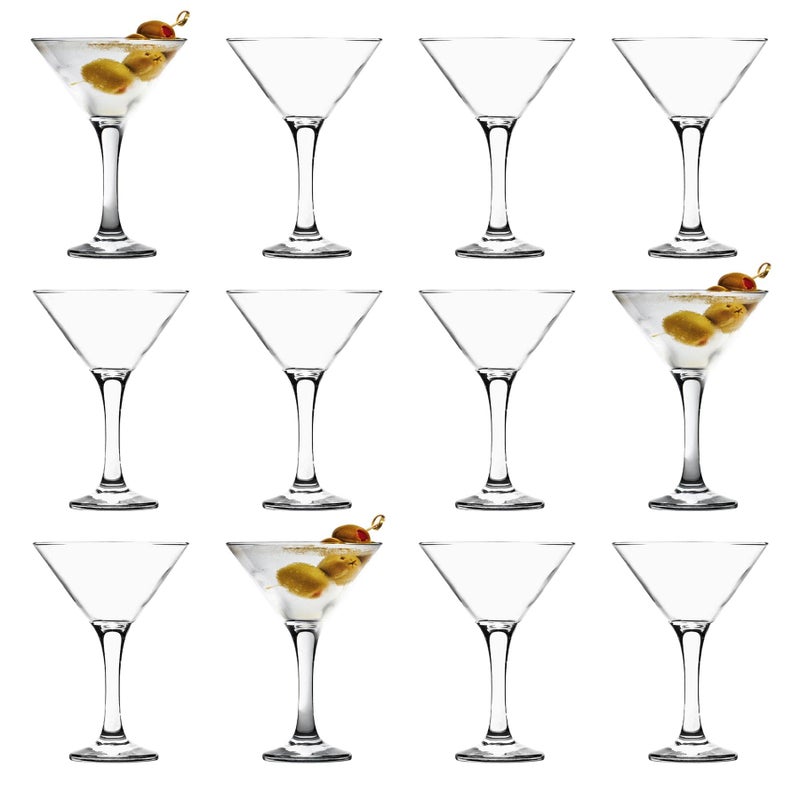 LAV 12x Clear 175ml Misket Martini Glasses  Espresso Margarita Champagne Cocktail Gin Wine Drinking Party Coupe Glass Set