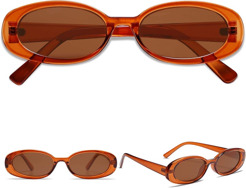 VANLINKER Polarized Retro Oval Sunglasses for Women and Men Small 90s Style VL9580 - Image 2