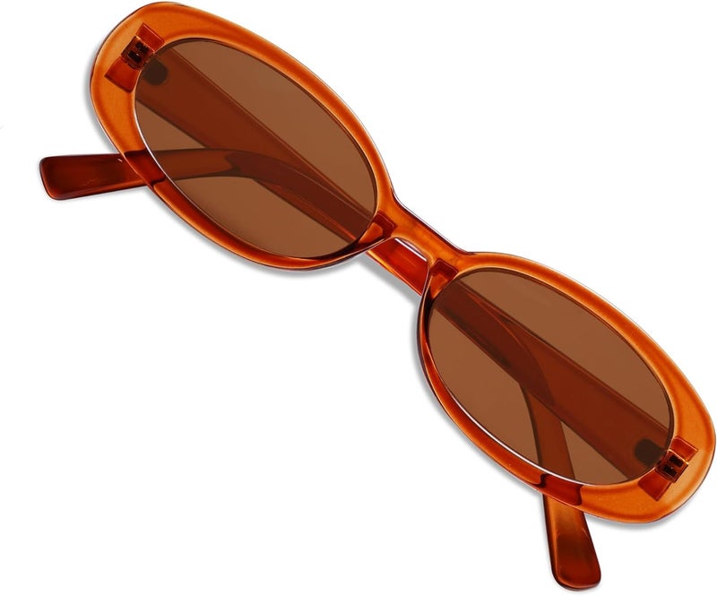 VANLINKER Polarized Retro Oval Sunglasses for Women and Men Small 90s Style VL9580 - Image 1
