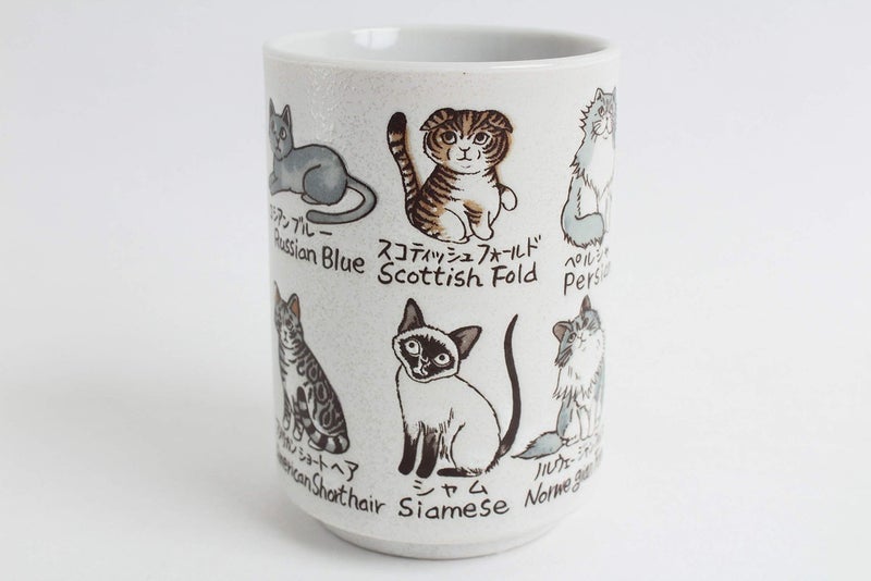 Mino ware Japanese Ceramics Sushi Yunomi Chawan Tea Cup Various Cats made in Japan (Japan Import) YAY050 - Image 3