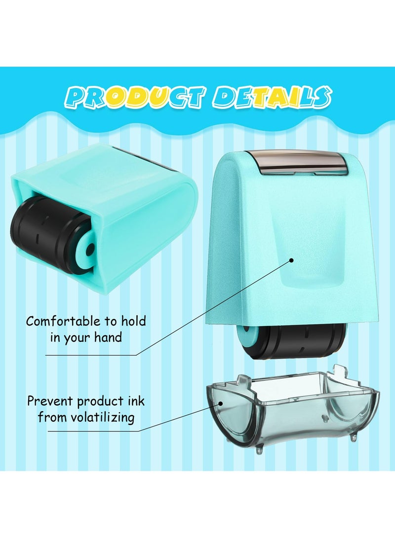 CMGTYYD Handwriting Lines Practice Roller Stamp Self Inking Line Rolling Stamps Teacher Stamps Sentence Strips Handwriting Practice for Kids Teachers Adults Classroom Home Office (Light Blue) - Image 5