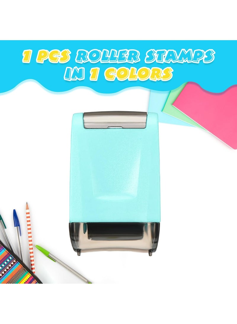 CMGTYYD Handwriting Lines Practice Roller Stamp Self Inking Line Rolling Stamps Teacher Stamps Sentence Strips Handwriting Practice for Kids Teachers Adults Classroom Home Office (Light Blue) - Image 4