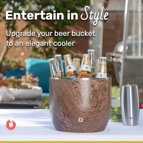 Snowfox XL Insulated Ice Bucket with LidScoops Premium Vacuum Insulated Stainless Steel Ice Buckets for Parties Ice Box Home Bar Accessories Parties Supplies Bar Decor 7L Matte Black - Image 3