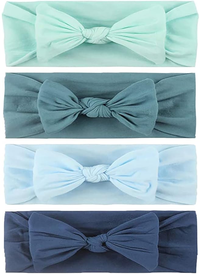 إيروريكس 8 قطع من عصابة رأس من النايلون ناعمة ولطيفة للأطفال الصغار، إكسسوارات شعر، إكسسوارات تصفيف الشعر، مرنة - Image 3