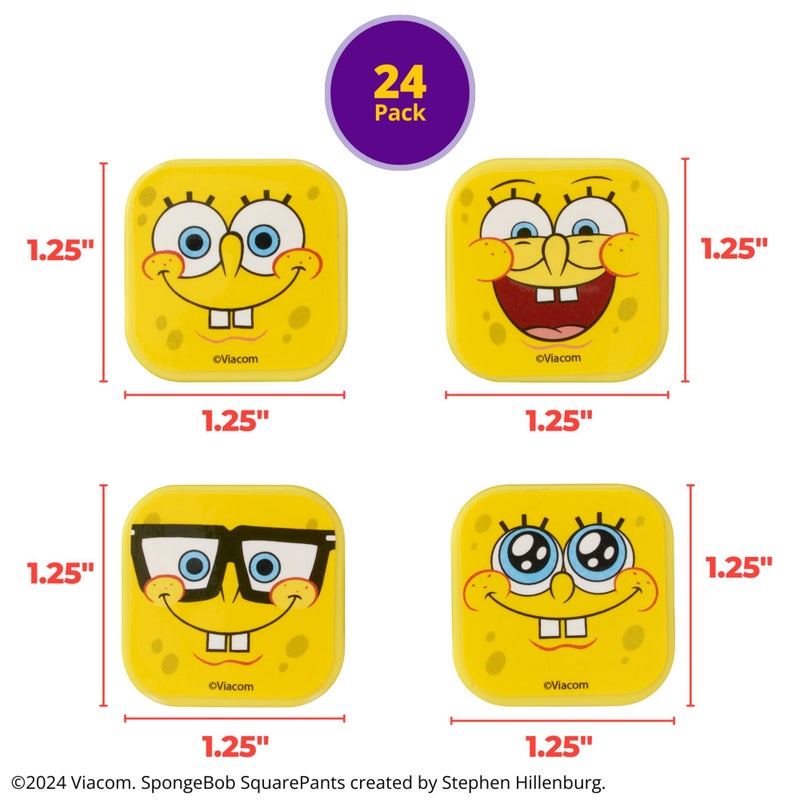 DecoPac SpongeBob SquarePantsâ„¢ Mood Faces Rings, SpongeBob Cupcake Decorations Featuring SpongeBob SquarePants, Yellow - 24 Pack - Image 3