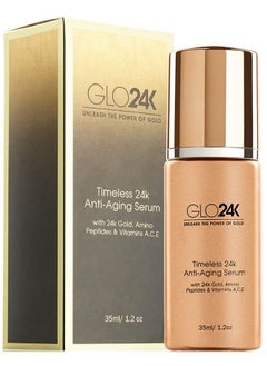 GLO24K UNLEASH THE POWER OF GOLD Glo24K Timeless Serum With 24K Gold Peptides And Vitamins Ace A Powerful Formula To Nourish And Revitalize Your Skin  - Image 2