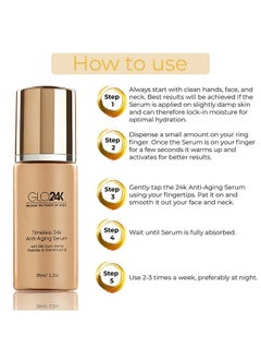 GLO24K UNLEASH THE POWER OF GOLD Glo24K Timeless Serum With 24K Gold Peptides And Vitamins Ace A Powerful Formula To Nourish And Revitalize Your Skin  - Image 4