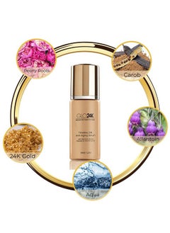 GLO24K UNLEASH THE POWER OF GOLD Glo24K Timeless Serum With 24K Gold Peptides And Vitamins Ace A Powerful Formula To Nourish And Revitalize Your Skin  - Image 3