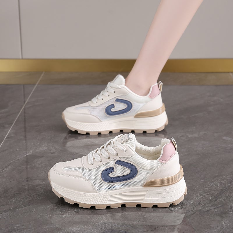 Women'S Shoes Summer Mesh Shoes Women'S Breathable Mesh Surface Pregnant Women Thin Sneaker 34 Size Hollow Breathable Running Forrest Gump Shoes - Image 3