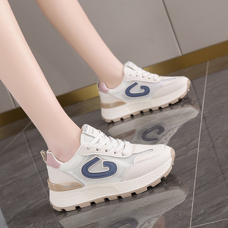 Women'S Shoes Summer Mesh Shoes Women'S Breathable Mesh Surface Pregnant Women Thin Sneaker 34 Size Hollow Breathable Running Forrest Gump Shoes - Image 5