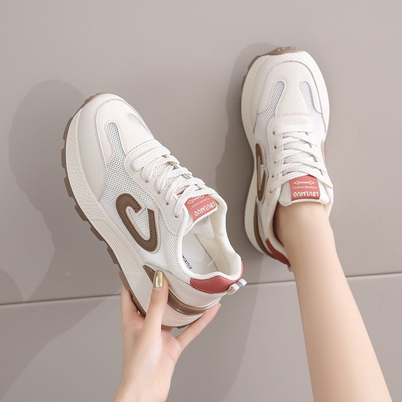Women'S Shoes Summer Mesh Shoes Women'S Breathable Mesh Surface Pregnant Women Thin Sneaker 34 Size Hollow Breathable Running Forrest Gump Shoes - Image 4