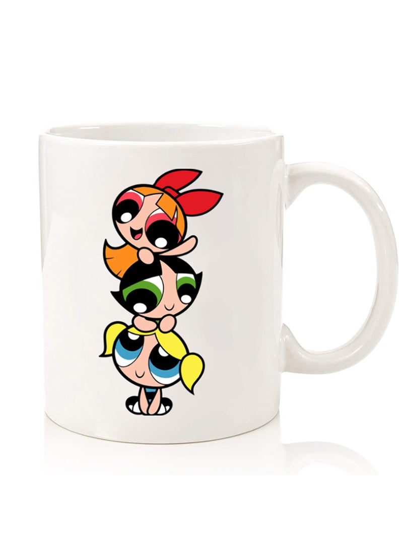 Theodor Premium Quality Two Sided Printed Coffee Mug Tea Cup For Home Office, Kids Men Women Powerpuff - Image 1