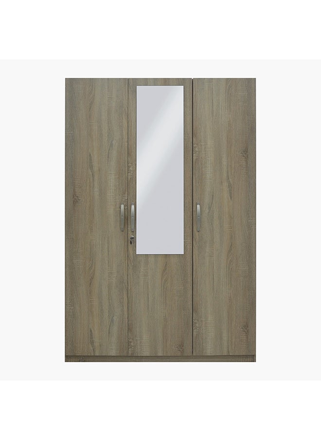 Kulltorp Plus 3-Door Wardrobe with Mirror 52 x 182 x 120 cm