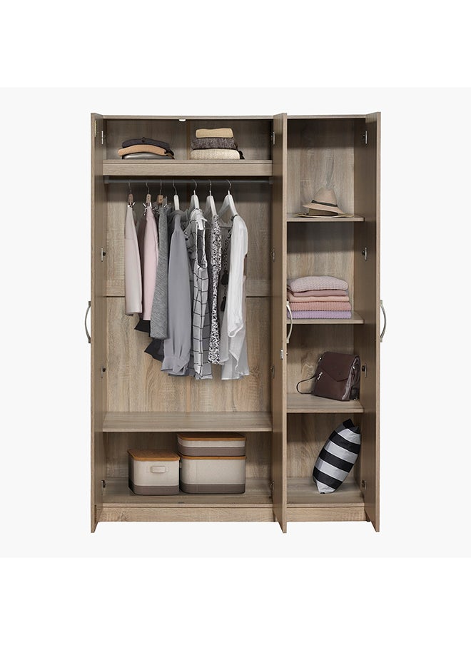 Kulltorp Plus 3-Door Wardrobe with Mirror 52 x 182 x 120 cm