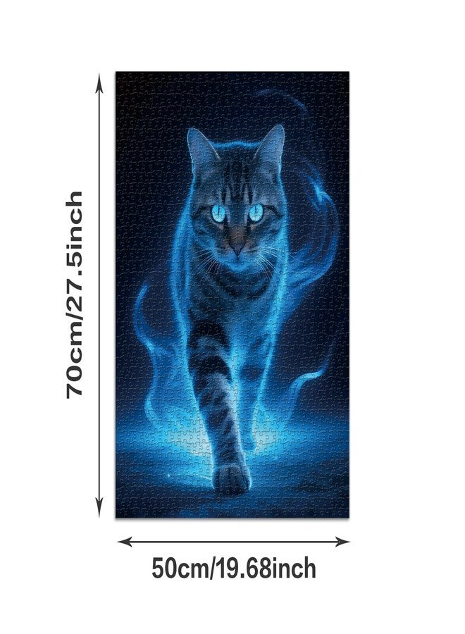 Cafly Jigsaw Puzzles 1000 Pieces for Adults - Challenging Fun Puzzles Stunning Art Wall Decor, Gift for Adult Puzzle Lovers, Blue Aura C0821 - Image 4