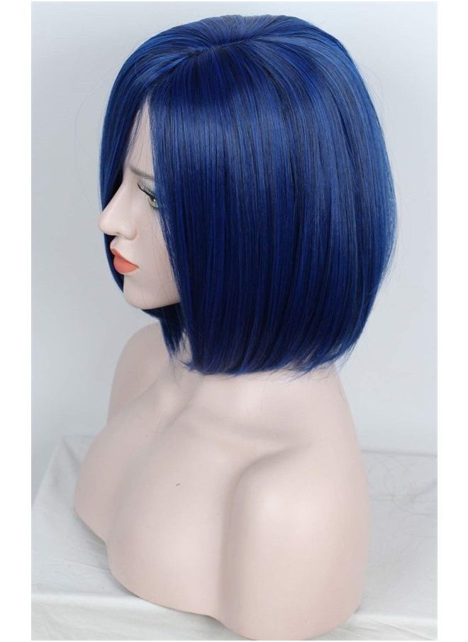 Womens Short Blue Wig With Bangs Halloween Costume Cosplay Wig - pzsku/Z92DC6E083257A79AF992Z/45/_/1686508023/bc8a53db-f034-46ce-a316-e9786ed3f9d1