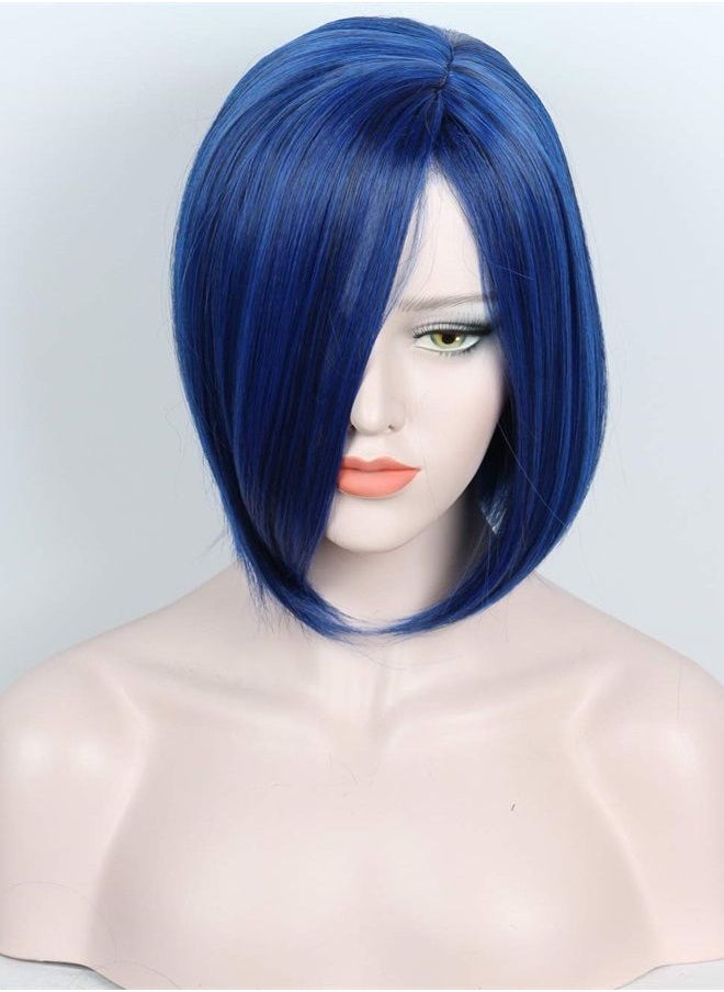 Womens Short Blue Wig With Bangs Halloween Costume Cosplay Wig - pzsku/Z92DC6E083257A79AF992Z/45/_/1690880574/4bf935db-e292-4b3c-9896-e6adb665695d