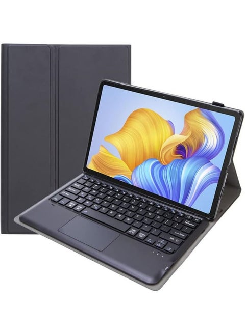 Arabic and English Keyboard Case Compatible with Honor Pad 8 12 inch Leather Tablet Protective Cover with Wireless Removable Bluetooth Keyboard