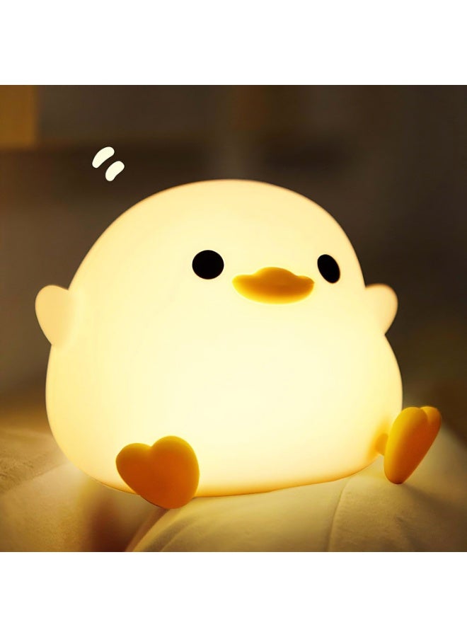 Dodo Duck Night Light, Cute Silicone Squishy LED Duck Lamp, Dimmable Nursery Nightlight, Rechargeable Bedside Table Lamp with Touch Sensor, Gifts for Bedrooms,Living Room,Breastfeeding - Image 1