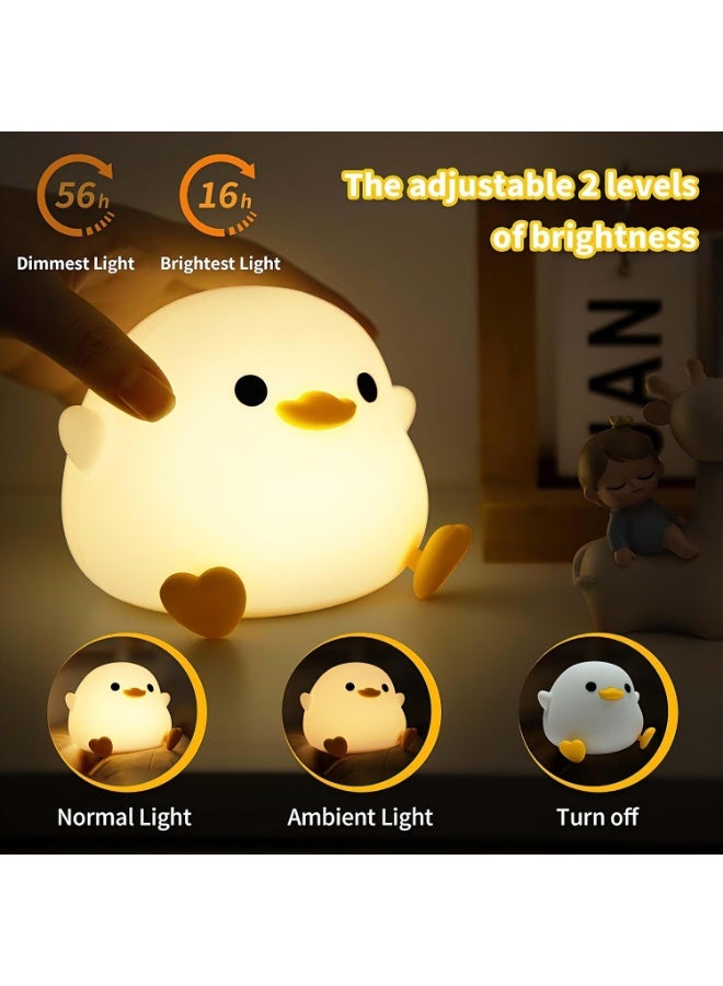 Dodo Duck Night Light, Cute Silicone Squishy LED Duck Lamp, Dimmable Nursery Nightlight, Rechargeable Bedside Table Lamp with Touch Sensor, Gifts for Bedrooms,Living Room,Breastfeeding - Image 4