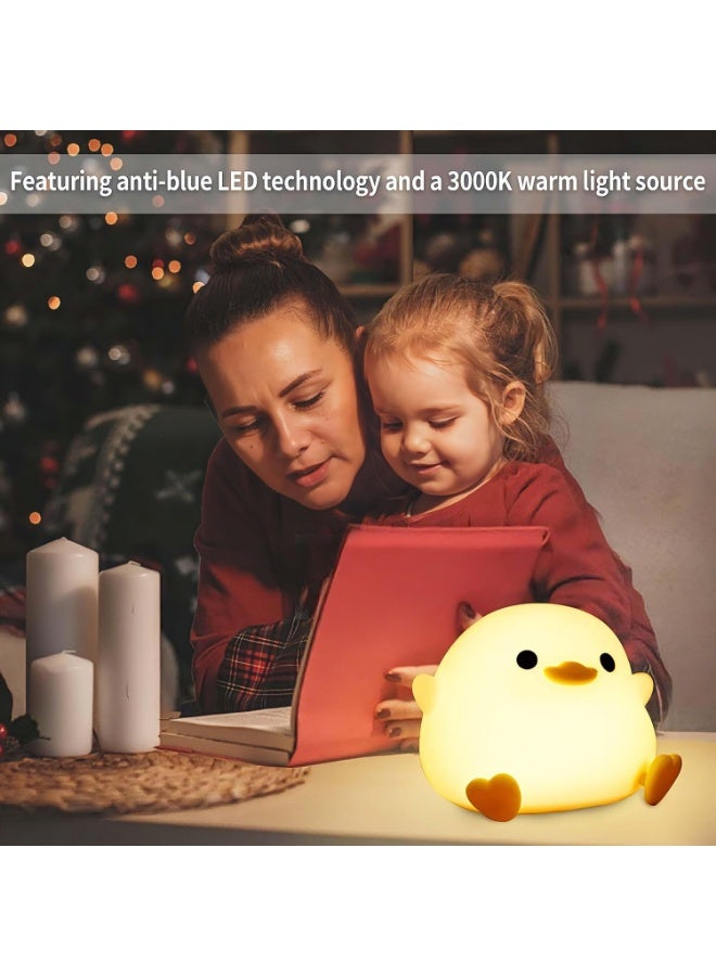Dodo Duck Night Light, Cute Silicone Squishy LED Duck Lamp, Dimmable Nursery Nightlight, Rechargeable Bedside Table Lamp with Touch Sensor, Gifts for Bedrooms,Living Room,Breastfeeding - Image 3