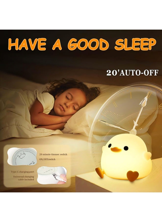 Dodo Duck Night Light, Cute Silicone Squishy LED Duck Lamp, Dimmable Nursery Nightlight, Rechargeable Bedside Table Lamp with Touch Sensor, Gifts for Bedrooms,Living Room,Breastfeeding - Image 5