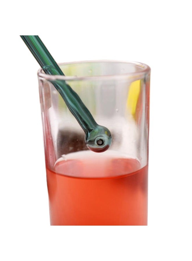Generic 10 PCS Reusable Glass Drink Straws, Colorful, 20x0.8x1cm  - Image 2